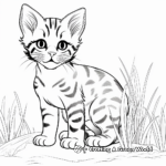 Spectacular Bengal Cat Coloring Pages 1