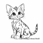 Spectacular Bengal Cat Coloring Pages 4