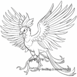 Spectacular Phoenix Bird Coloring Pages for Adults 2