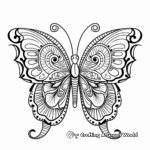 Spectacular Sulfur Butterfly Mandala Coloring Pages 3