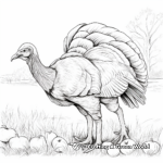 Spectacular Turkey Display Coloring Pages 2