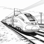 Speedy Bullet Train Coloring Pages 1