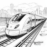 Speedy Bullet Train Coloring Pages 2