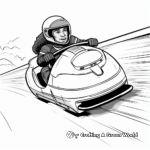 Speedy Olympic Bobsleigh Race Coloring Pages 2