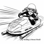 Speedy Olympic Bobsleigh Race Coloring Pages 3