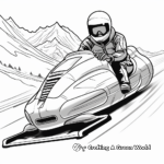 Speedy Olympic Bobsleigh Race Coloring Pages 4