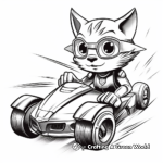 Páginas para colorear de Speedy Racer Kitty 2