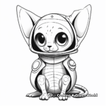 Sphynx Cat Alien Costume Coloring Pages 4
