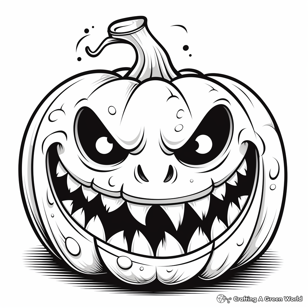 Spine-Chilling Jack-o'-lantern Coloring Pages 1