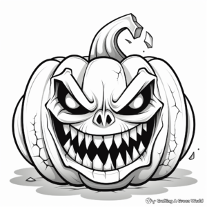 Spine-Chilling Jack-o'-lantern Coloring Pages 4