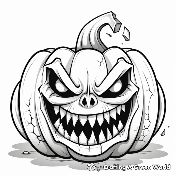 Scary Halloween Coloring Pages - Free &amp; Printable!