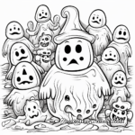 Spooky Ghosts Adult Coloring Pages 1
