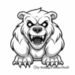 Spooky Grizzly Bear Coloring Pages 1