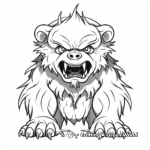 Spooky Grizzly Bear Coloring Pages 3
