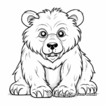 Spooky Grizzly Bear Coloring Pages 4