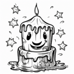 Spooky Halloween Candle Coloring Pages 3