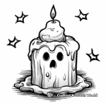 Spooky Halloween Candle Coloring Pages 4
