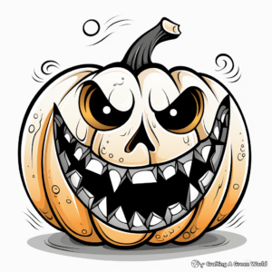 Spooky Halloween Jack o Lantern Coloring Pages 1
