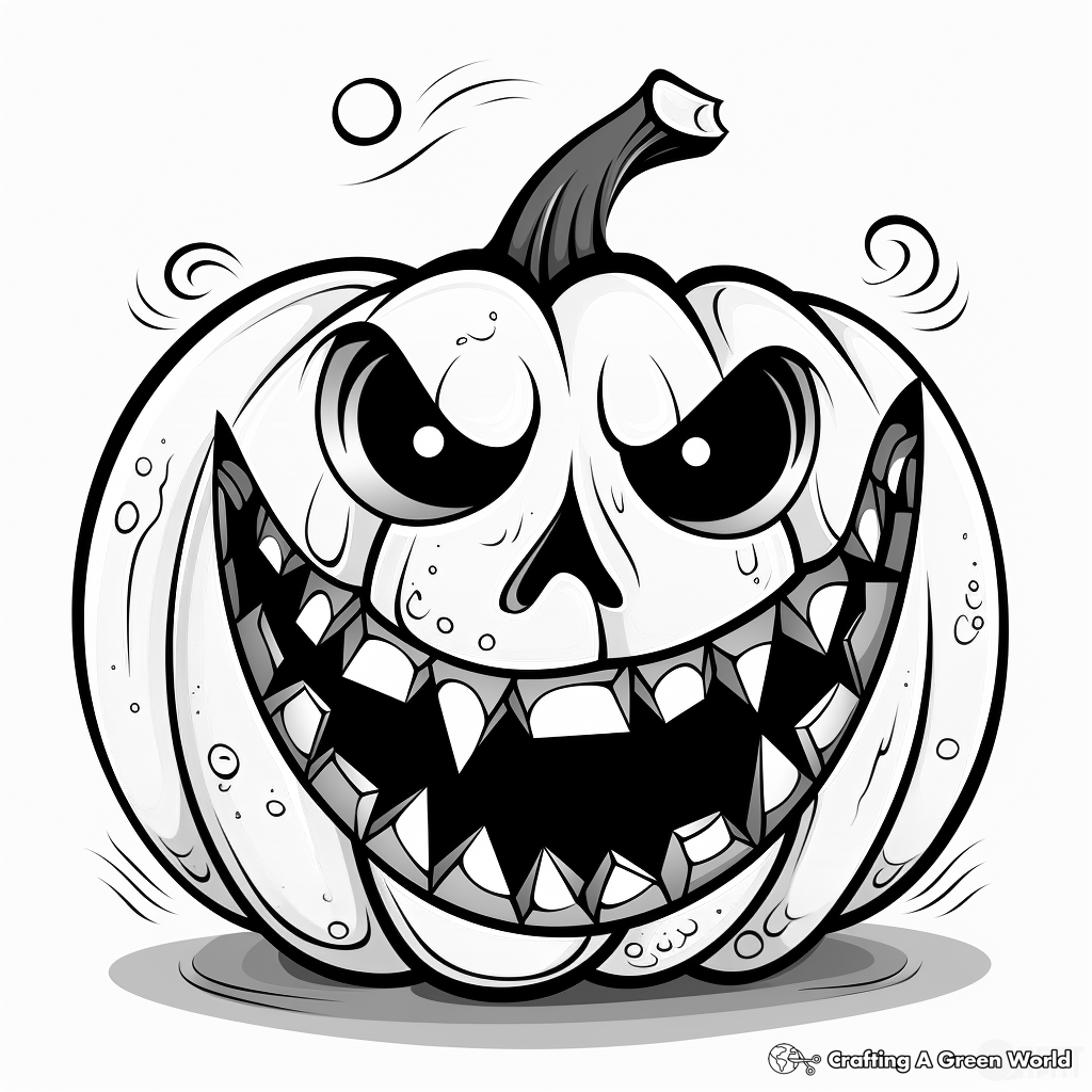 Spooky Halloween Jack o Lantern Coloring Pages 1