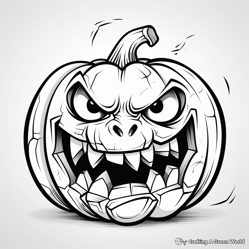 Spooky Halloween Jack o Lantern Coloring Pages 3