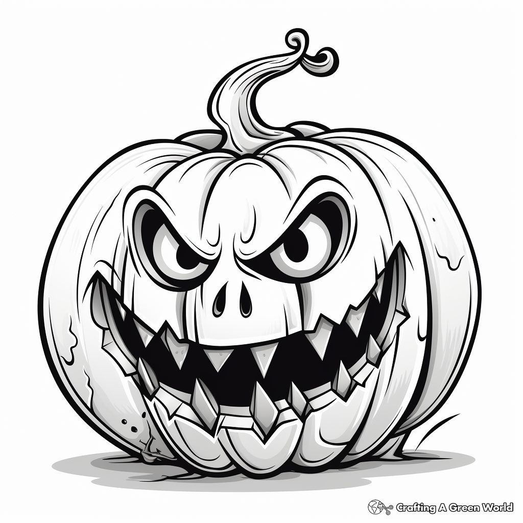 Spooky Halloween Jack o Lantern Coloring Pages 4