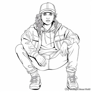 Sports Fashion and Athleisure Coloring Pages 2