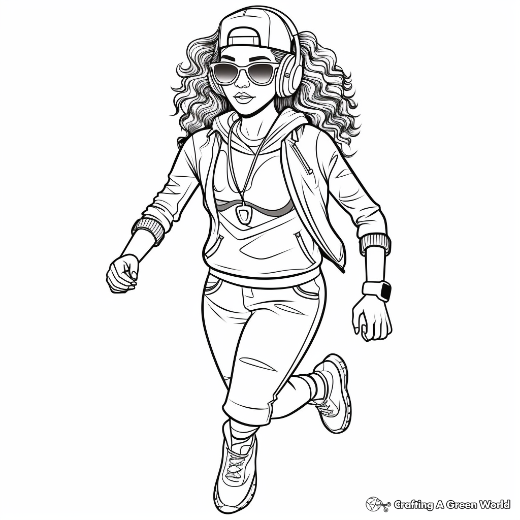 Sports Fashion and Athleisure Coloring Pages 3