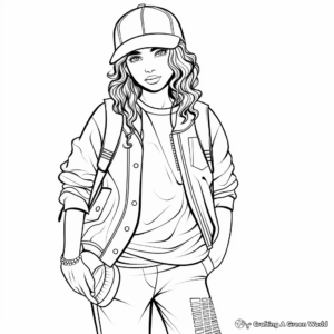 Sports Fashion and Athleisure Coloring Pages 4