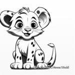 Spot the Cartoon Cheetah Coloring Pages 2
