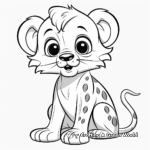 Spot the Cartoon Cheetah Coloring Pages 4