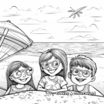 Spring Break at the Beach Coloring Pages 2