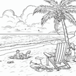 Spring Break at the Beach Coloring Pages 4