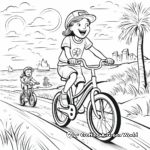 Spring Break Bike Ride Coloring Pages 1