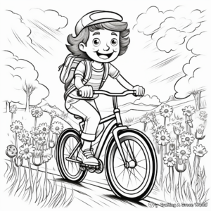 Spring Break Bike Ride Coloring Pages 3