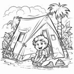 Spring Break Camping Adventure Coloring Pages 2