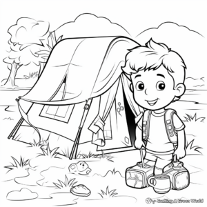 Spring Break Camping Adventure Coloring Pages 3