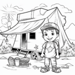 Spring Break Camping Adventure Coloring Pages 4