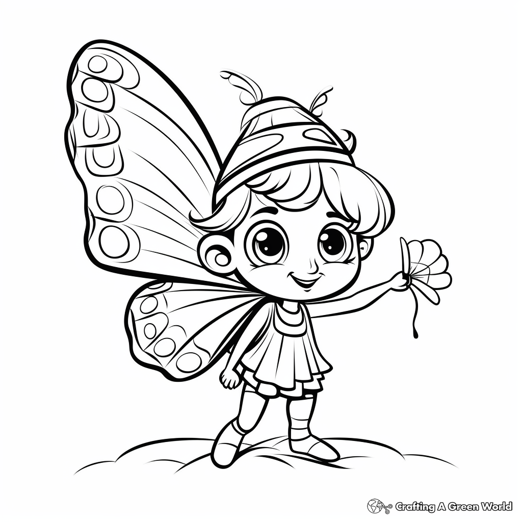 Spring Butterfly Coloring Pages for Kids 1