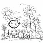 Spring Daisy Field Coloring Pages 2