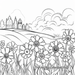 Spring Daisy Field Coloring Pages 3