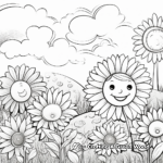 Spring Daisy Field Coloring Pages 4