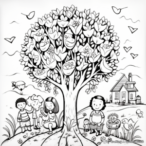 Spring Festivals and Celebrations Coloring Pages 3