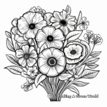 Spring Flower Bouquet Coloring Pages: A Variety of Blooms 1