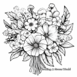 Spring Flower Bouquet Coloring Pages: A Variety of Blooms 2