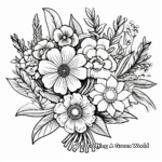 Spring Flower Bouquet Coloring Pages: A Variety of Blooms 4