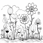 Spring Flowers Coloring Pages 3