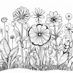 Spring Flowers Coloring Pages 4
