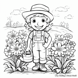 Spring-Themed April Coloring Pages 2