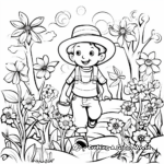 Spring-Themed April Coloring Pages 3