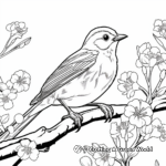 Springtime Robin Coloring Pages 4